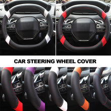 Load image into Gallery viewer, 34cm Car Steering Wheel Cover Leather Non-slip Steering Wheel Cover For Peugeot 3008 4008 5008 for Four Seasons
