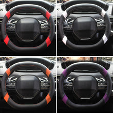 Load image into Gallery viewer, 34cm Car Steering Wheel Cover Leather Non-slip Steering Wheel Cover For Peugeot 3008 4008 5008 for Four Seasons
