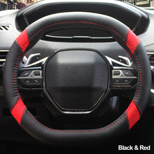 Load image into Gallery viewer, 34cm Car Steering Wheel Cover Leather Non-slip Steering Wheel Cover For Peugeot 3008 4008 5008 for Four Seasons
