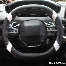 Load image into Gallery viewer, 34cm Car Steering Wheel Cover Leather Non-slip Steering Wheel Cover For Peugeot 3008 4008 5008 for Four Seasons
