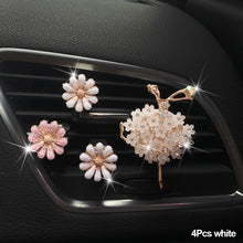 Load image into Gallery viewer, 4Pcs Car Air Conditioner Vent Daisy Perfume Clip Exquisite Decoration for for Girl Women's Car Accessories
