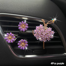 Load image into Gallery viewer, 4Pcs Car Air Conditioner Vent Daisy Perfume Clip Exquisite Decoration for for Girl Women's Car Accessories
