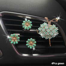 Load image into Gallery viewer, 4Pcs Car Air Conditioner Vent Daisy Perfume Clip Exquisite Decoration for for Girl Women's Car Accessories
