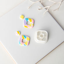 Load image into Gallery viewer, Geometric Polymer Clay Earring Cutter Cutting Mold DIY French Earrings Jewelry Pendant Embossing Making Tool
