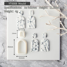 Load image into Gallery viewer, Geometric Polymer Clay Earring Cutter Cutting Mold DIY French Earrings Jewelry Pendant Embossing Making Tool
