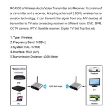 Load image into Gallery viewer, MEASY AV530 5.8GHZ 8 Channel 300m/1000FT Wireless Audio Video AV SD TV Sender Transmitter &amp; Receiver
