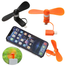Load image into Gallery viewer, Portable Phone Fan 2 in 1 Type-C Small Mini Fan for Mobile Phone
