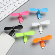 Load image into Gallery viewer, Portable Phone Fan 2 in 1 Type-C Small Mini Fan for Mobile Phone
