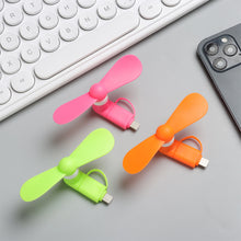 Load image into Gallery viewer, Portable Phone Fan 2 in 1 Type-C Small Mini Fan for Mobile Phone
