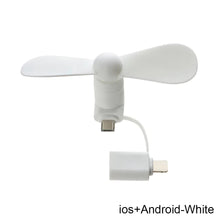 Load image into Gallery viewer, Portable Phone Fan 2 in 1 Type-C Small Mini Fan for Mobile Phone
