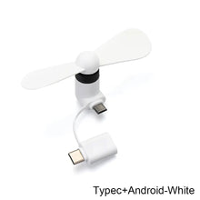 Load image into Gallery viewer, Portable Phone Fan 2 in 1 Type-C Small Mini Fan for Mobile Phone
