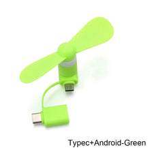 Load image into Gallery viewer, Portable Phone Fan 2 in 1 Type-C Small Mini Fan for Mobile Phone
