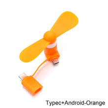 Load image into Gallery viewer, Portable Phone Fan 2 in 1 Type-C Small Mini Fan for Mobile Phone
