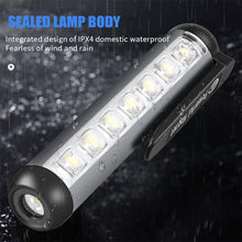 Load image into Gallery viewer, Mini LED Flashlight XPE + COB Lamp Beads Ultra Bright Torch With Clip Magnet Work Light Waterproof USB Rechargeable Flashlight
