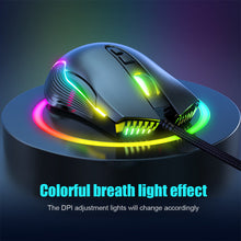 Load image into Gallery viewer, CW905 Pink Wired Gaming Mouse 7 Programmable Buttons 6 Levels Adjustable DPI 7 RGB Lighting Modes Ergonomic Mice for PC
