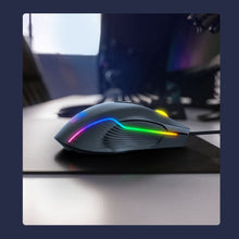 Load image into Gallery viewer, CW905 Pink Wired Gaming Mouse 7 Programmable Buttons 6 Levels Adjustable DPI 7 RGB Lighting Modes Ergonomic Mice for PC
