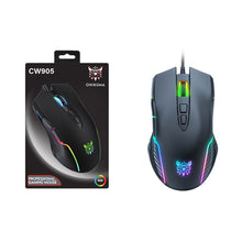 Load image into Gallery viewer, CW905 Pink Wired Gaming Mouse 7 Programmable Buttons 6 Levels Adjustable DPI 7 RGB Lighting Modes Ergonomic Mice for PC
