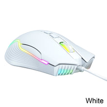 Load image into Gallery viewer, CW905 Pink Wired Gaming Mouse 7 Programmable Buttons 6 Levels Adjustable DPI 7 RGB Lighting Modes Ergonomic Mice for PC
