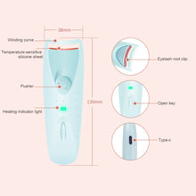 Load image into Gallery viewer, USB Charging Portable Electric Eyelash Curler Constant Temperature Electric Heated Eyelash Curler Lasting Shaping Eyelash Curler
