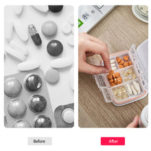 Load image into Gallery viewer, 4/6 Grid Waterproof Sealed Portable Medicine Box Transparent Medicine Multi-functional Subpackage Medicine Box Storage Box

