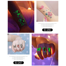 Load image into Gallery viewer, Cartoon Children Butterfly Glow-in-the-dark Tattoo Sticker Waterproof Temporary Tattoo Stickers Flower Women Fairy Child Tattoo Sticker
