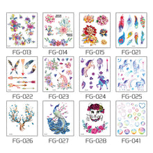 Load image into Gallery viewer, Cartoon Butterfly Temporary Wings Waterproof Tattoo Sticker for Fashion Women Girls Body Finger Art Flowers Tattoo Sticker
