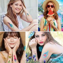 Load image into Gallery viewer, Cartoon Butterfly Temporary Wings Waterproof Tattoo Sticker for Fashion Women Girls Body Finger Art Flowers Tattoo Sticker

