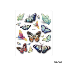 Load image into Gallery viewer, Cartoon Butterfly Temporary Wings Waterproof Tattoo Sticker for Fashion Women Girls Body Finger Art Flowers Tattoo Sticker
