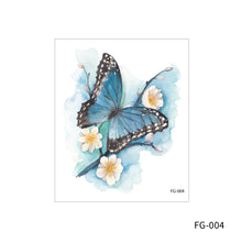 Load image into Gallery viewer, Cartoon Butterfly Temporary Wings Waterproof Tattoo Sticker for Fashion Women Girls Body Finger Art Flowers Tattoo Sticker
