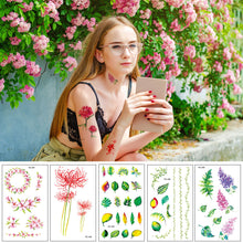 Load image into Gallery viewer, Maple Leaves Temporary Wings Waterproof Rose Flower Women Tattoo Sticker Girls Body Finger Art Flowers Tattoo Sticker
