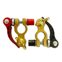 Load image into Gallery viewer, Pair 12V/24V Automotive Brass Material Battery Terminal Auto Wire Cable Clamp Quick Release Car Workshop Tooling Accessories
