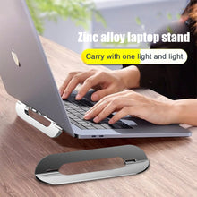 Load image into Gallery viewer, Zinc Alloy Laptop Stand Notebook Support Foldable Desk Holder Stand For Macbook Laptop iPad Tablet Portable Cooling Base Bracket
