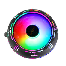 Load image into Gallery viewer, Rainbow Low Profile RGB CPU Air Cooler with 90mm Silent Fan for AMD AM4 AM3+ X79 X99 LGA 775 1150 1151 1156 2011
