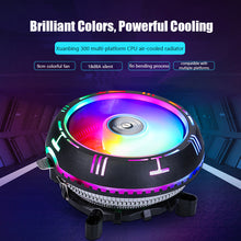 Load image into Gallery viewer, Rainbow Low Profile RGB CPU Air Cooler with 90mm Silent Fan for AMD AM4 AM3+ X79 X99 LGA 775 1150 1151 1156 2011
