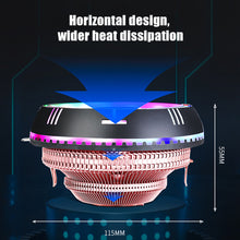 Load image into Gallery viewer, Rainbow Low Profile RGB CPU Air Cooler with 90mm Silent Fan for AMD AM4 AM3+ X79 X99 LGA 775 1150 1151 1156 2011
