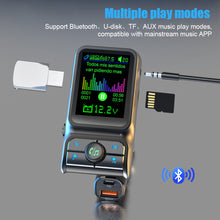 Load image into Gallery viewer, 1.77 Inch Color Screen Car Bluetooth Support Qc3.0 And Pd Fast Charging Eq Audio Adjustment Player With Rod Bc85
