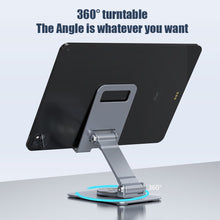 Load image into Gallery viewer, Multifunctional Desktop Live Bracket Aluminum Alloy Mobile Phone Folding Bracket Lazy Rotating Mobile Phone Tablet Bracket
