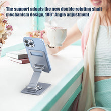 Load image into Gallery viewer, Multifunctional Desktop Live Bracket Aluminum Alloy Mobile Phone Folding Bracket Lazy Rotating Mobile Phone Tablet Bracket
