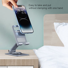 Load image into Gallery viewer, Multifunctional Desktop Live Bracket Aluminum Alloy Mobile Phone Folding Bracket Lazy Rotating Mobile Phone Tablet Bracket
