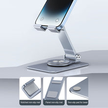 Load image into Gallery viewer, Multifunctional Desktop Live Bracket Aluminum Alloy Mobile Phone Folding Bracket Lazy Rotating Mobile Phone Tablet Bracket
