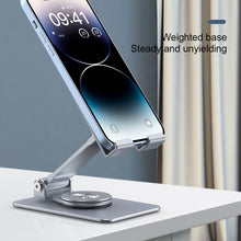 Load image into Gallery viewer, Multifunctional Desktop Live Bracket Aluminum Alloy Mobile Phone Folding Bracket Lazy Rotating Mobile Phone Tablet Bracket
