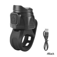 Load image into Gallery viewer, 6 Modes USB Rechargeable Bicycle Electric Bell Horn Handlebar MTB Road Cycling Anti-theft Alarm Horn Motorcycle Bike Accessories
