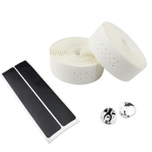 Load image into Gallery viewer, 1.9M Fixed Gear Road Bike Handlebar Tape Straps PU Leather Put the Sweat Absorption Hollow Breathable Winding
