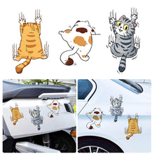Load image into Gallery viewer, 3Pcs/Set Funny Car Sticker Pet Climbing Cats Animal Styling Stickers Decoration Car Body Creative Decals Sticker Decor Accessories
