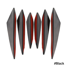 Load image into Gallery viewer, 6Pcs Car Front Bumper Lip Decoration Diffuser Shunt Fin Body Spoiler Canard Universal Auto Modified Canard Exterior Parts
