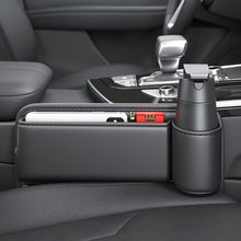 Load image into Gallery viewer, Universal Car Seat Gap Water Cup Holder PU Crevice Side Storage Box Driver Front Auto Car Seat Gap Filler Car Interior Organizer
