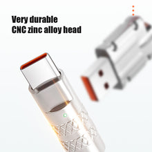 Load image into Gallery viewer, 120W Metal USB Protection Charge Cable Fast Charging Data Cable For Micro Type-C Silicone Quickly Charge With Cable Organizer

