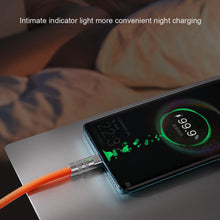 Load image into Gallery viewer, 120W Metal USB Protection Charge Cable Fast Charging Data Cable For Micro Type-C Silicone Quickly Charge With Cable Organizer
