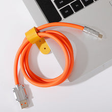 Load image into Gallery viewer, 120W Metal USB Protection Charge Cable Fast Charging Data Cable For Micro Type-C Silicone Quickly Charge With Cable Organizer
