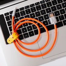Load image into Gallery viewer, 120W Metal USB Protection Charge Cable Fast Charging Data Cable For Micro Type-C Silicone Quickly Charge With Cable Organizer
